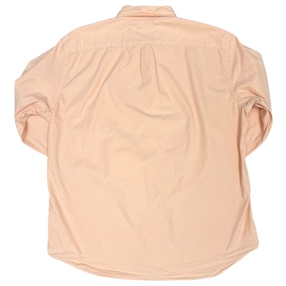 Men's J. CREW Sunwashed Oxford 100% Cotton Long Sleeve Shirt Peach- Size XL - Picture 2 of 7